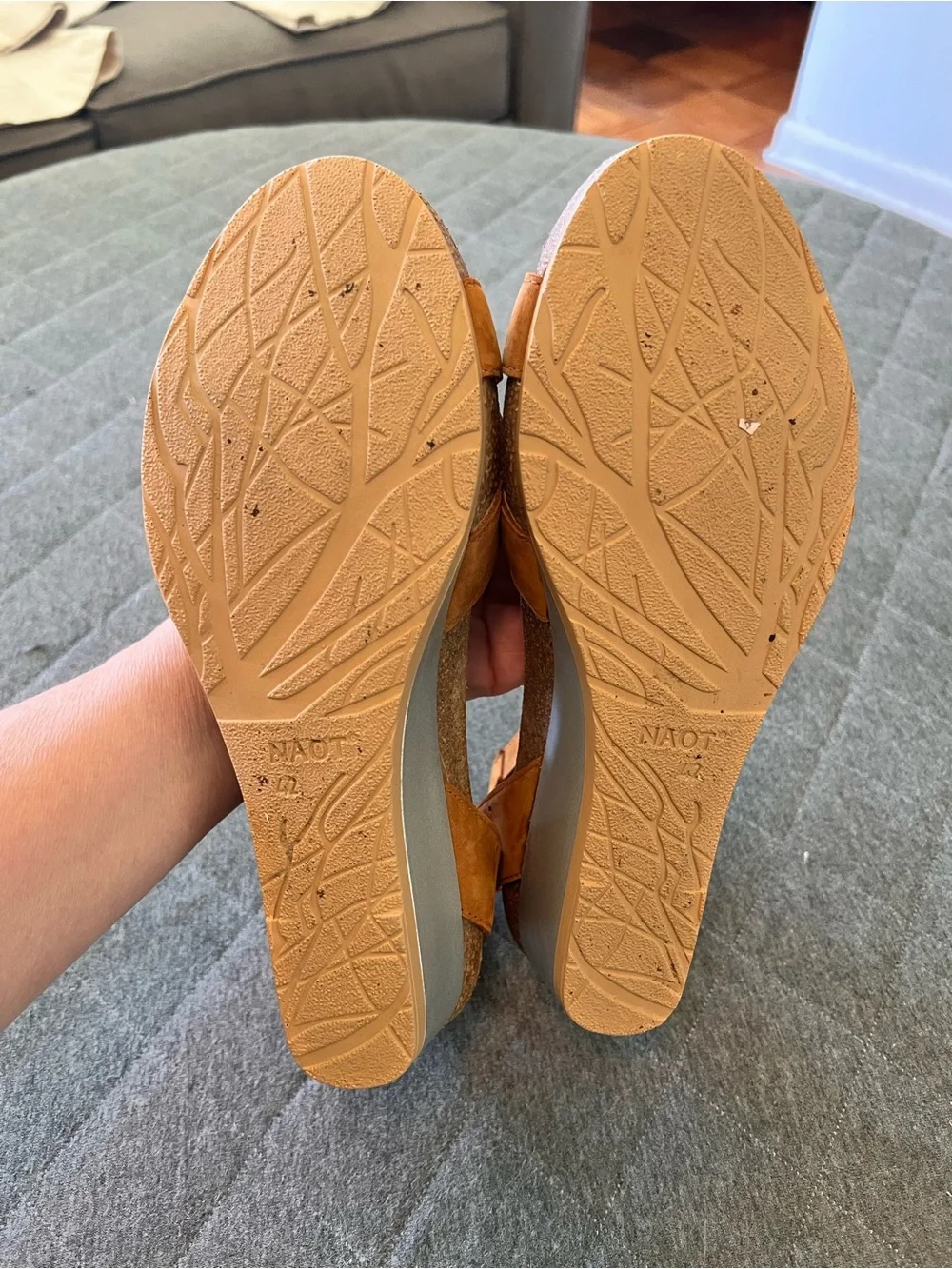 NAOT SZ 42 US 11 Wand Wedge Sandals Orig $170 Excellent Lightly Used Cond